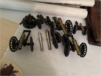 Mini brass canon collection