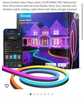 Govee Outdoor Neon Rope Lights, 32.8ft