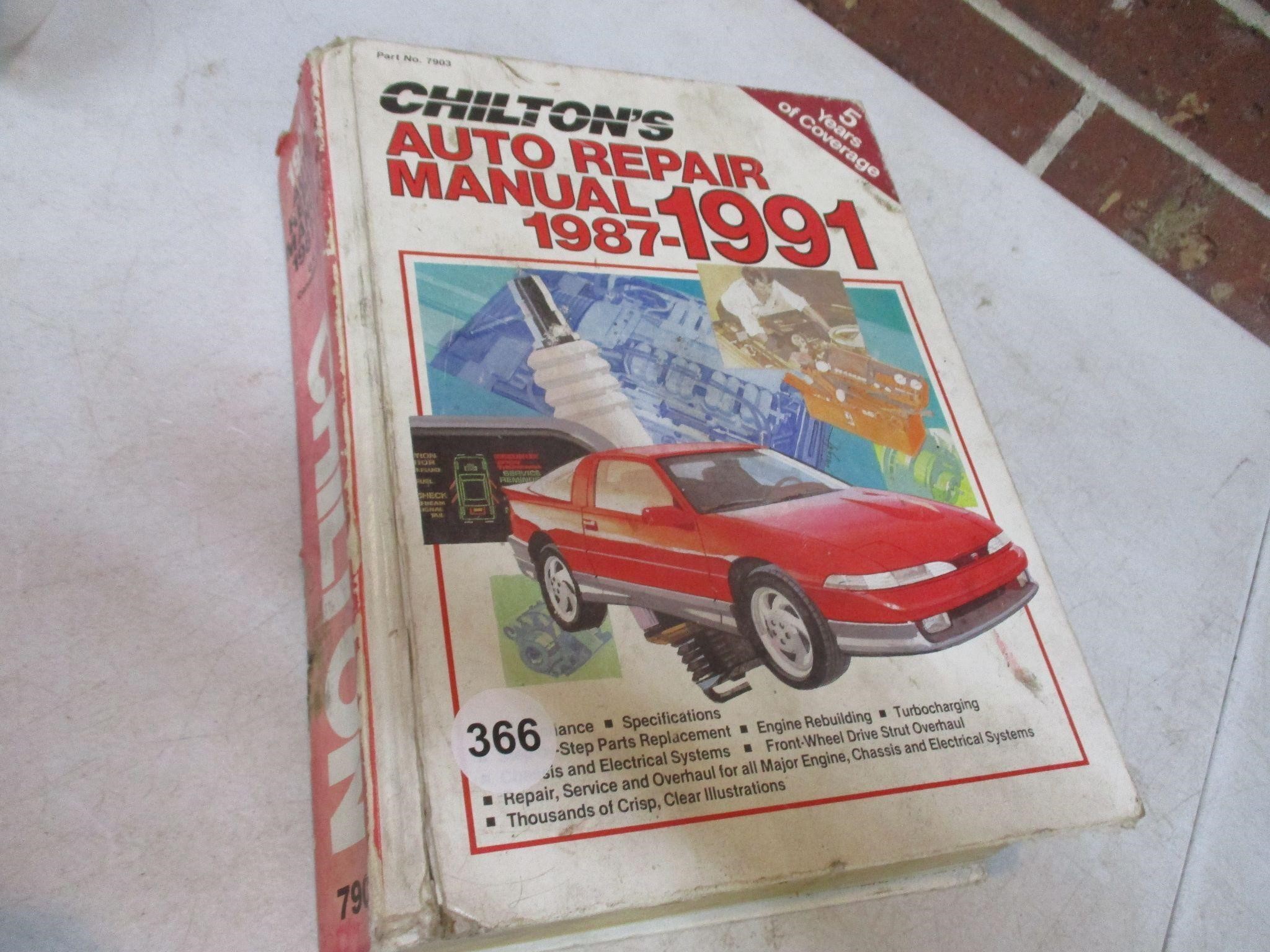 Chilton's Auto Repair Manual 1987-1991