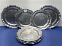 Vintage Wilton Armetale Plates , 2 Sizes , 8 Pcs