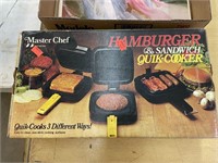 Master chef hamburger and sandwich quik cooker