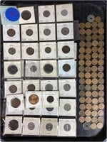 Tray Lot Of World Wide Coins