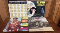 4 Elvis records- all have scratches except