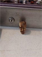 Carved Bone 2 Face Head