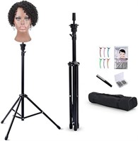 Reinforced Wig Stand Tripod Mannequin Head Stand,