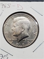BU 1983-D Kennedy Half Dollar