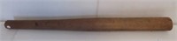 Walnut baseball bat to be turned out on lathe.