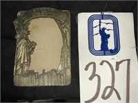 METAL STATUE OF LIBERTY 4 X 2.5 “ PICTURE FRAME &
