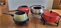 Group of fondue pots not tested