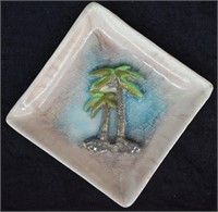 Vintage Handmade Palm Trees Change Tray