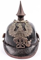 WWI Leather German Pickelhaube Prussian Helmet