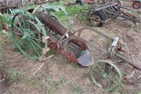 Vintage Metal Wheel Baler