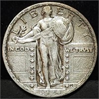 1924 Standing Liberty Silver Quarter Nice