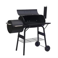 B3647 Heavy-Duty Charcoal Grill Offset Smoker