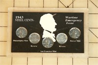 1943 Steel Cents Wartime Emergency Issue