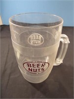 Plastic Beer Nuts Mug 10-1/2" tall x 6-1/4"