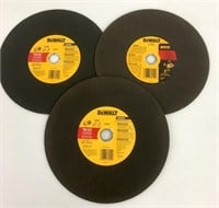 3 DeWalt 12" Metal Cutting Discs