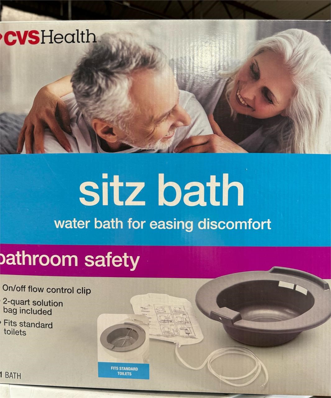 Medical Sitz Bath With On/Off Flow Control Clip