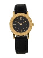 Bvlgari 26mm Black Dial 18k Yellow Gold Watch