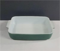 Vintage Pyrex 507-B Forest Green and White