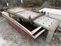 (2) 7 Ft. Mud Mixing Pans, Platform, Crafted Cart
