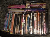DVDs in basket