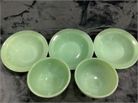 5 Pieces Vintage Jadeite Misc. Dishes