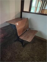 Antique wooden school desk