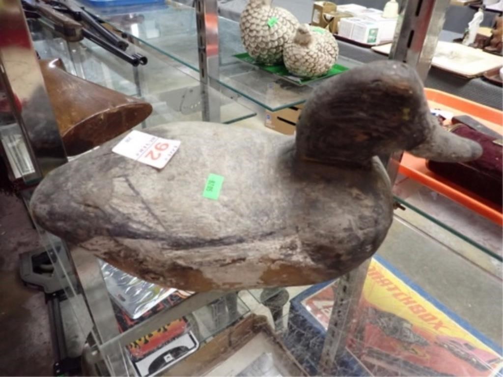 IRA HUDSON CHINCOTEAGUE WOOD DUCK DECOY 13"