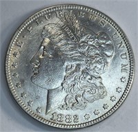 1882 p Choice AU Morgan Silver Dollar