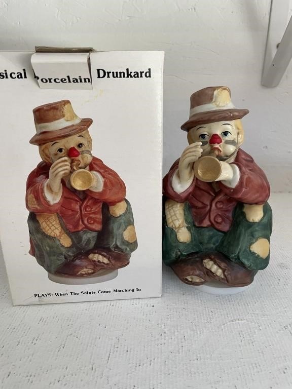 Vintage Musical Porcelain Drunkard