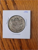 Canadian Silver 50 Cent coin