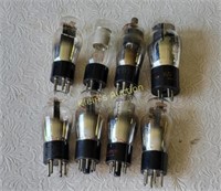 estate lot of 8 radio stereo vacuum tubes