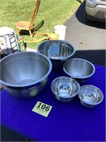 Tramontina stainless steel mixing bowls (5) new
