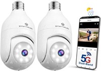 SYMYNELEC 5GHz/2.4GHz Light Bulb Security Camera O