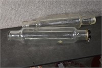 2 Vintage Glass Rolling Pins