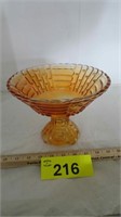 Vintage Indiana Carnival Glass Pedestal Bowl