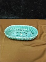 Brush pottery blue bowl