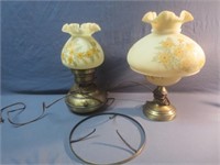 *LPO*2 Vintage Fenton Glass Lamps (Untested ) Hand