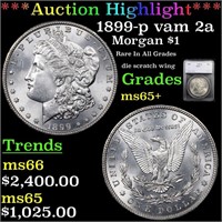 *Highlight* 1899-p vam 2a Morgan $1 Graded ms65+