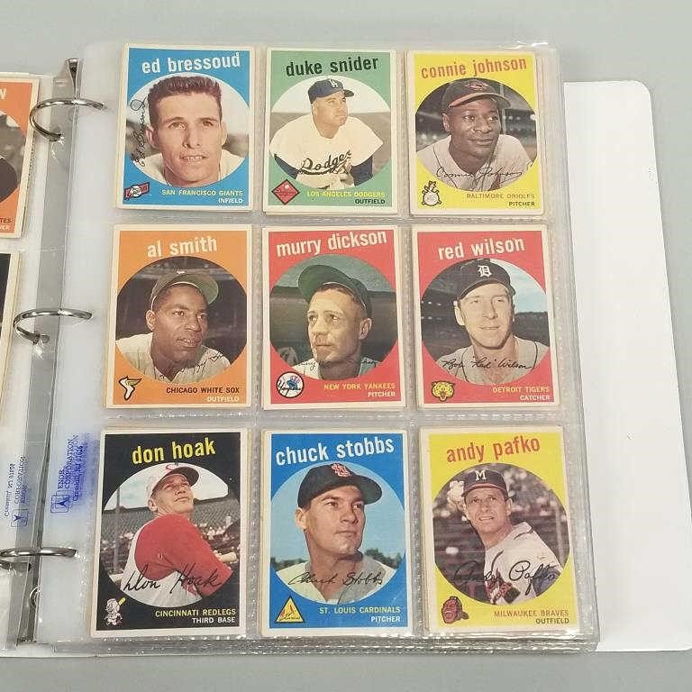 1959 Topps baseball set - missing 13 cards in