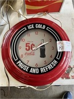 vintage coca cola clock