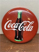 Coca Cola button style metal sign