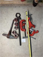 Rigid pipe, threaders, cutters and reamer