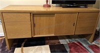 Oak Credenza 19-1/2" x 66-1/2? x 29? H