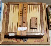 APPROX 4 VTG WOODEN GAME BOARDS