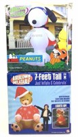 (2pc) Bear & Snoopy Airblown Inflatable's