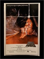 A Star Wars Movie Poster on Cardboard.