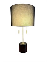 Stone Base Table Top Lamp 25"H x 13"W