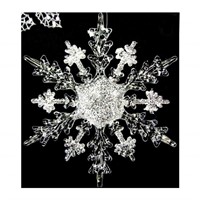 Earlyred 8pcs large Acrylic Crystal 3D Snowflake C